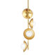 Glimmer LED 8 inch Aged Brass Pendant Ceiling Light