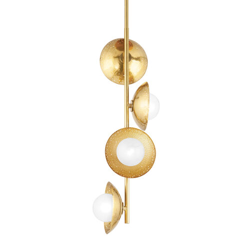 Glimmer LED 8 inch Aged Brass Pendant Ceiling Light