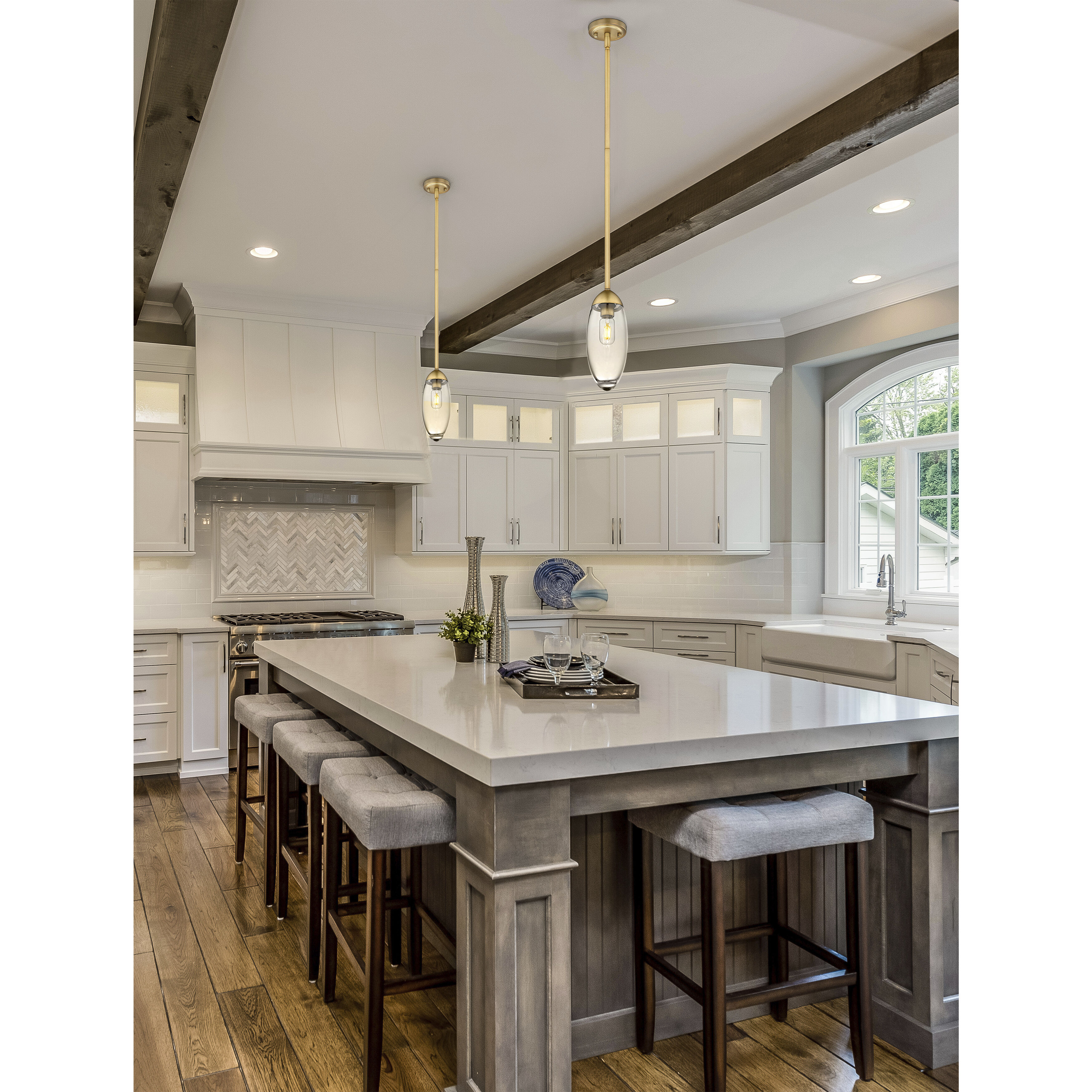 Arden 1 Light 4.5 inch Rubbed Brass Pendant Ceiling Light