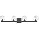 Castello LED 35 inch Matte Black Bathroom Vanity Light Wall Light
