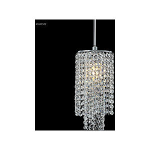 Contemporary 1 Light 6 inch Silver Crystal Chandelier Ceiling Light