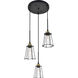Auspice 3 Light 16 inch Brass and Black Pendant Ceiling Light