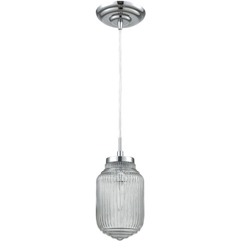 Dubois 1 Light 5 inch Polished Chrome with Clear Mini Pendant Ceiling Light