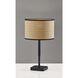Ellis 21 inch 60.00 watt Black Table Lamp Portable Light in Natural Woven with Black Trim 