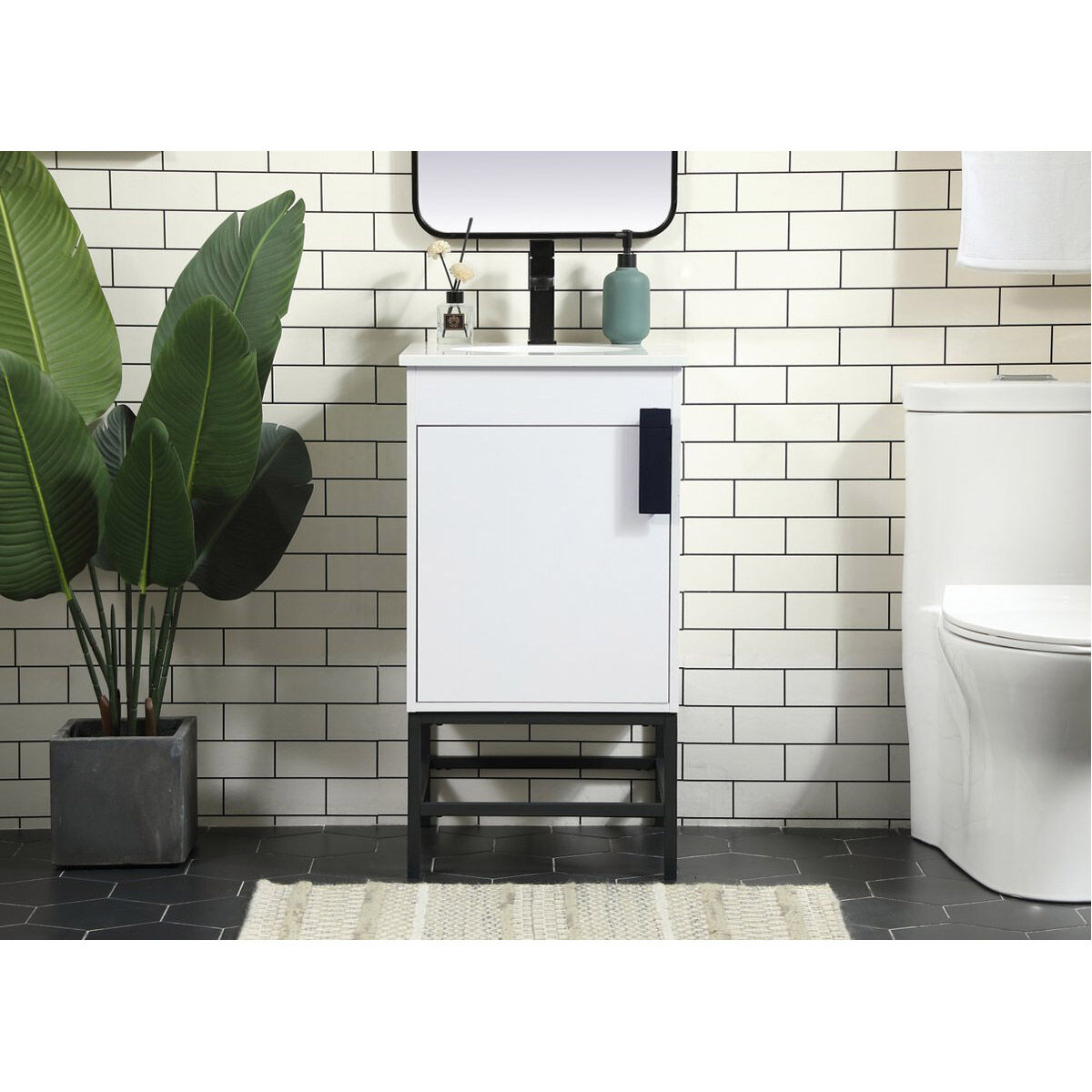 Eugene 19 X 18 X 33.5 inch White Vanity Sink Set