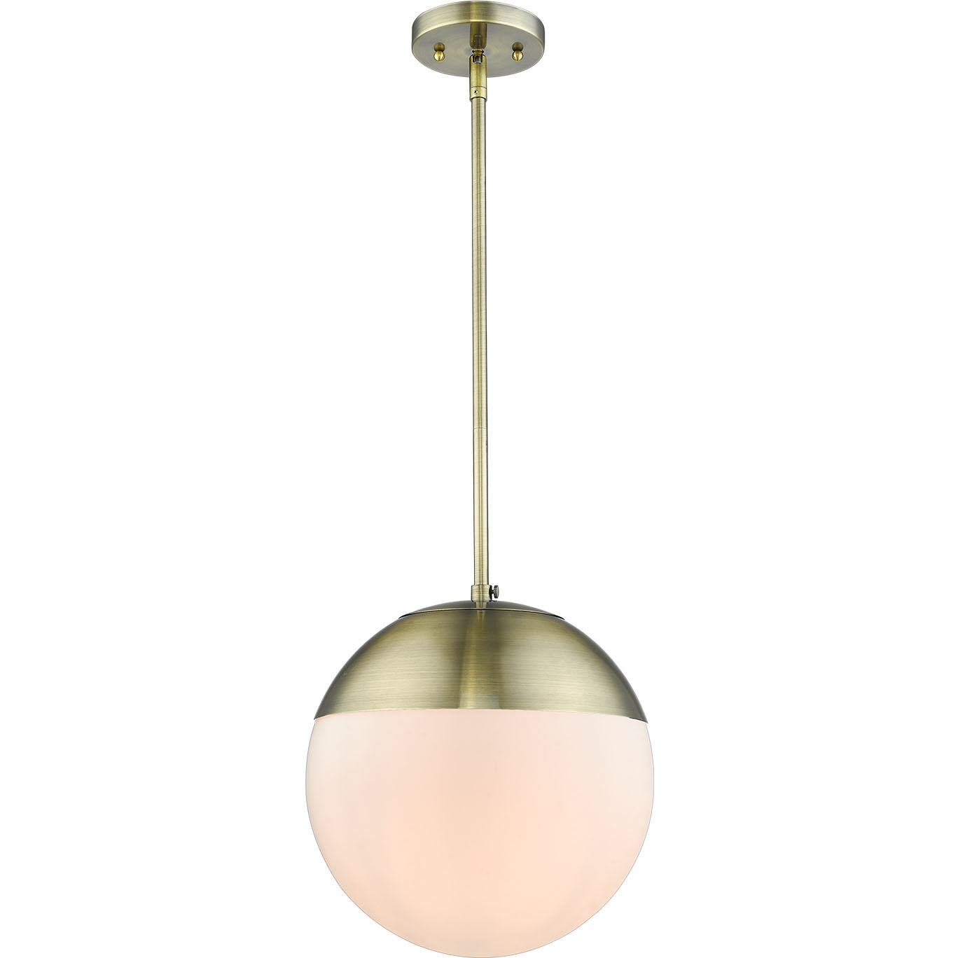 Dixon Pendant Ceiling Light in Aged Brass, Large