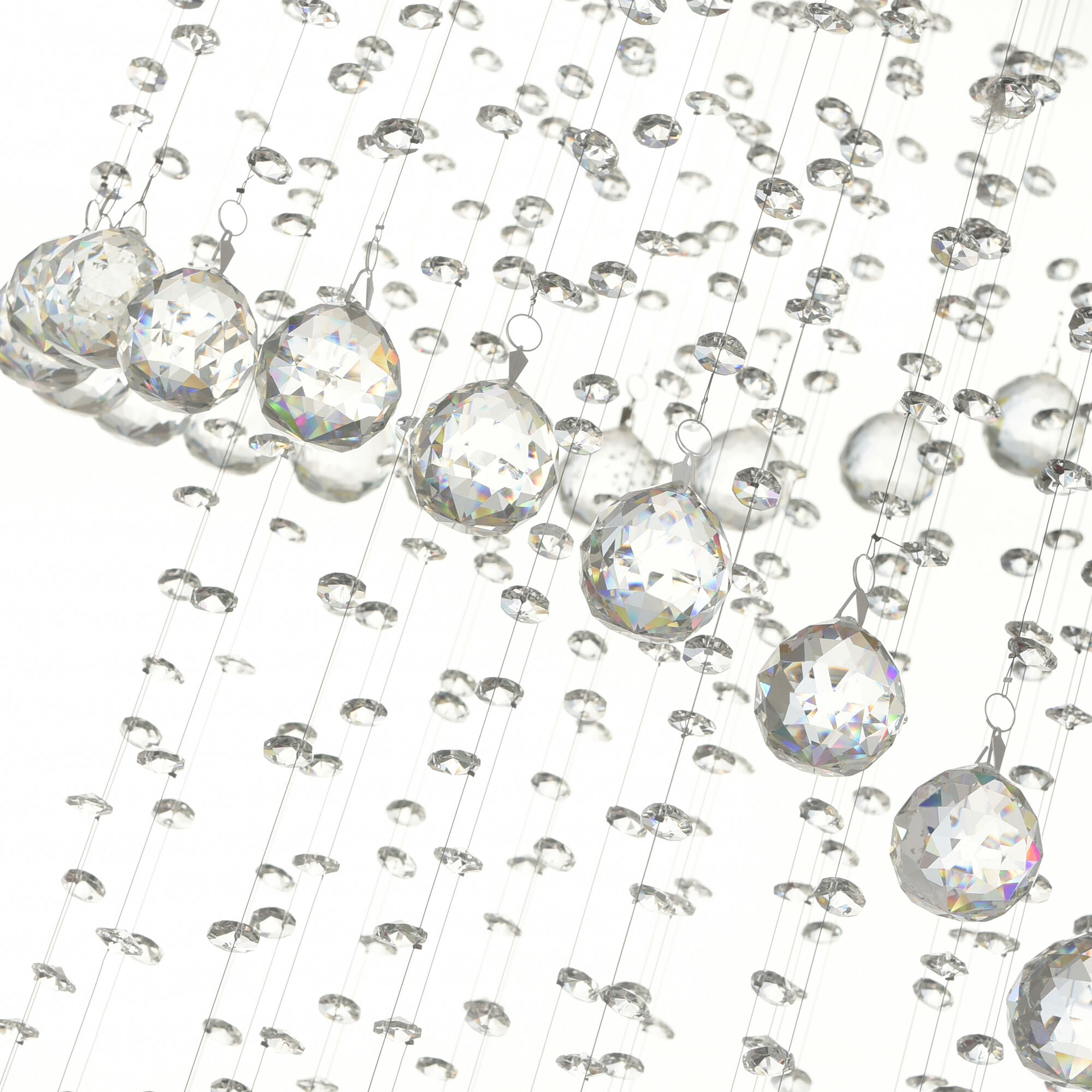 Double Spiral 9 Light 24 inch Chrome Flush Mount Ceiling Light