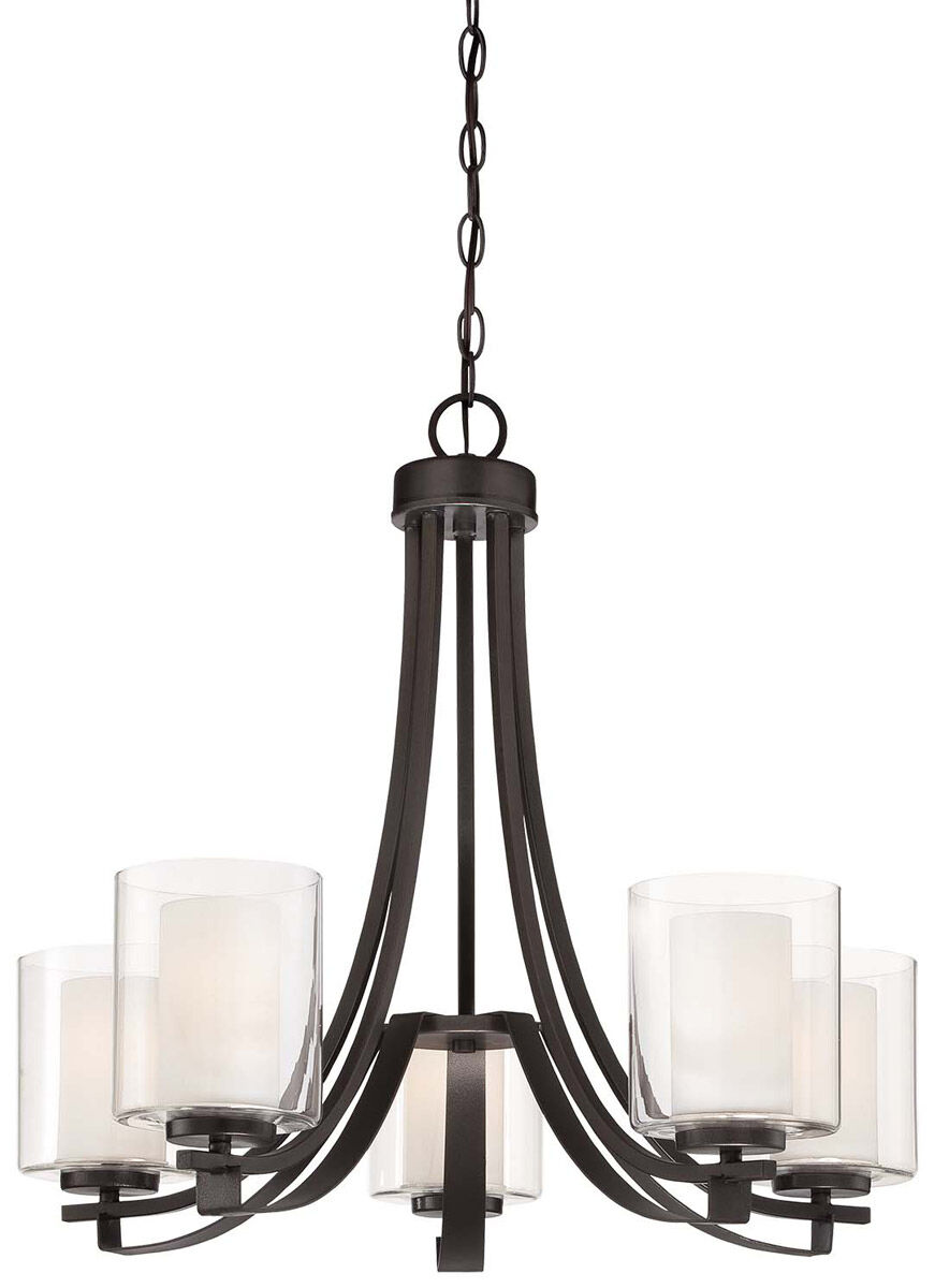 Parsons Studio 5 Light 25.5 inch Smoked Iron Chandelier Ceiling Light