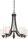 Parsons Studio 5 Light 26 inch Smoked Iron Chandelier Ceiling Light