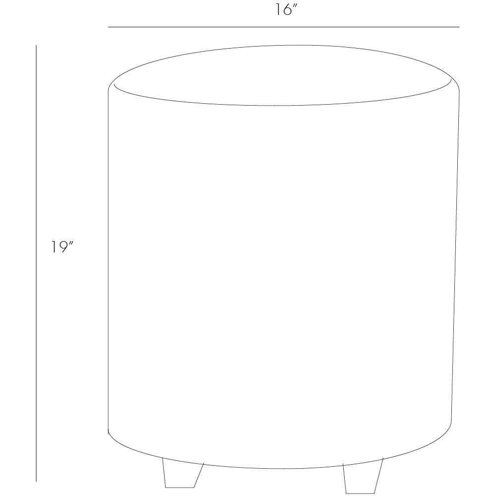 Wimberley 19 inch White and Black Ottoman