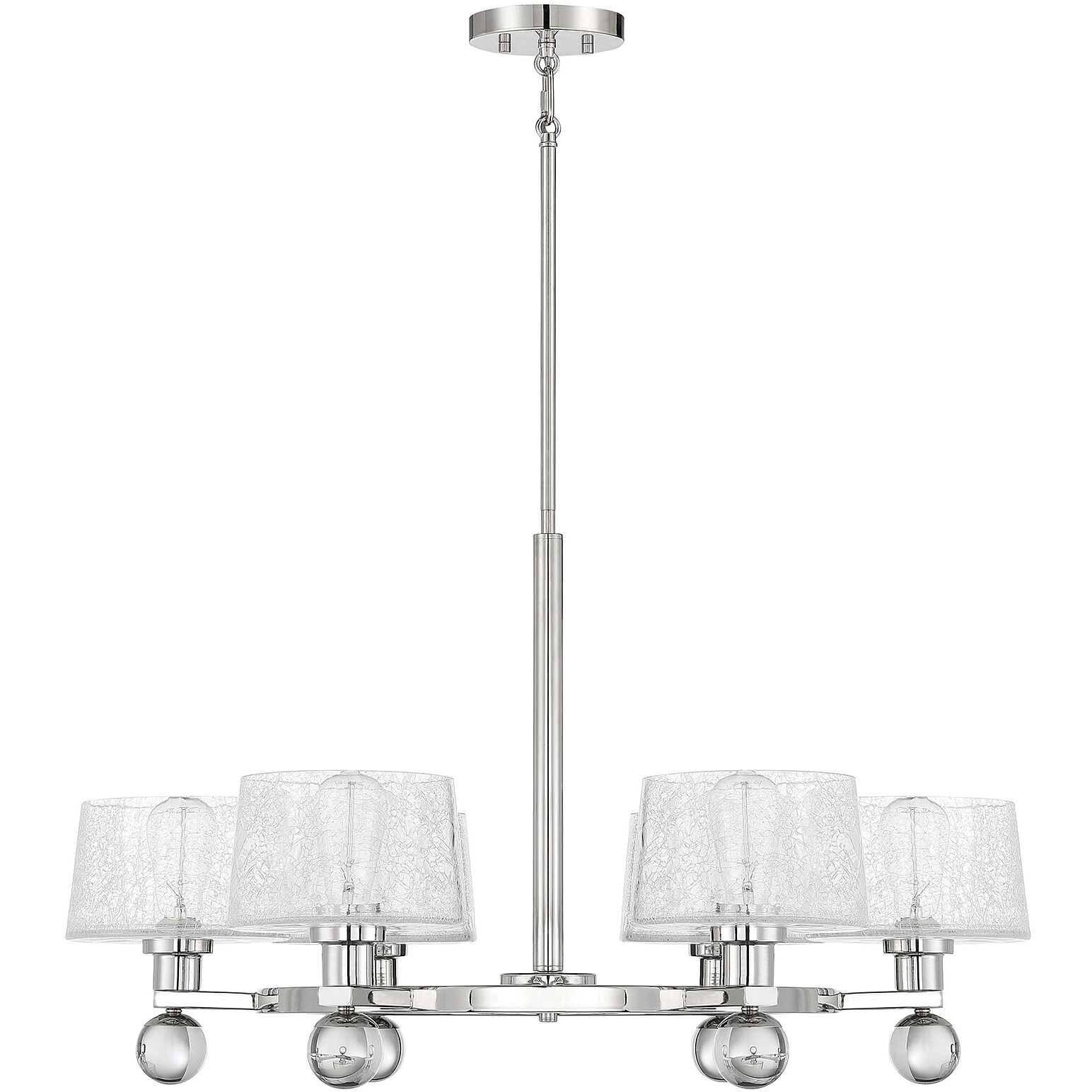 Hanover 6 Light 32 inch Polished Nickel Chandelier Ceiling Light, Essentials