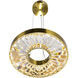 Bjoux LED 16 inch Brass Down Chandelier Ceiling Light