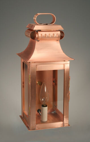 Concord 1 Light 14 inch Dark Antique Brass Outdoor Wall Lantern in Clear Seedy Glass, No Chimney, Candelabra