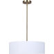 Rexton 3 Light 17 inch Matte White and Gold Chandelier Ceiling Light