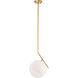 Ryland 1 Light 16 inch Brass Pendant Ceiling Light