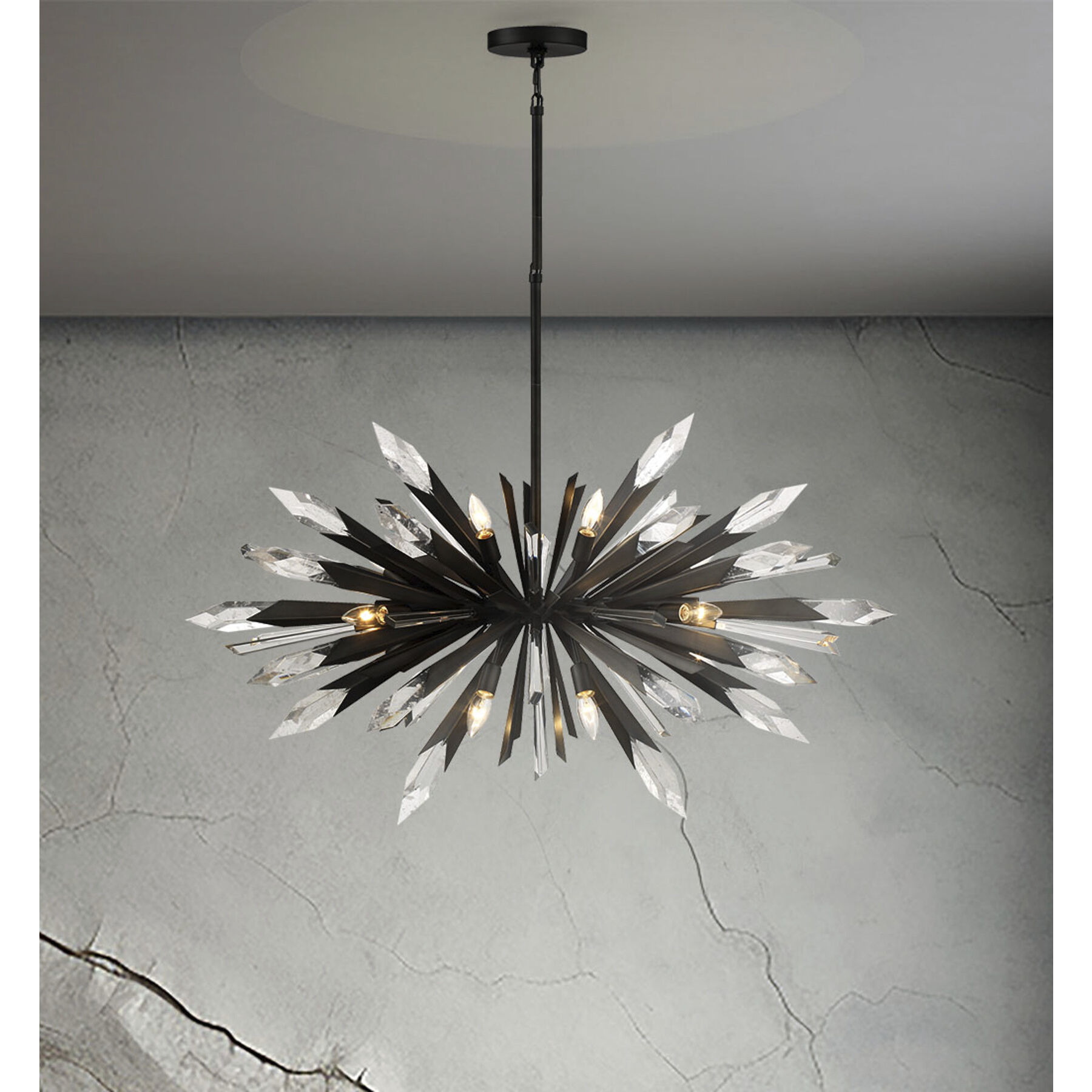 Elsa 12 Light 41.88 inch Midnight Graphite Pendant Ceiling Light
