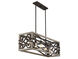 Amador 5 Light 38 inch Noblewood / Iron Linear Chandelier Ceiling Light