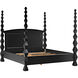 Brancusi Hand Rubbed Black Bed, Eastern King