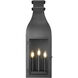 Toulouse 3 Light 26.5 inch Sand Black Outdoor Wall Light