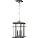 Oak Park 3 Light 9 inch Matte Black Outdoor Pendant