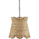 Annabelle 1 Light 14.5 inch Natural Pendant Ceiling Light, Small, Suzanne Duin Collection