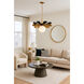 Daphne 1 Light 24.5 inch Matte Black and French Gold Pendant Ceiling Light