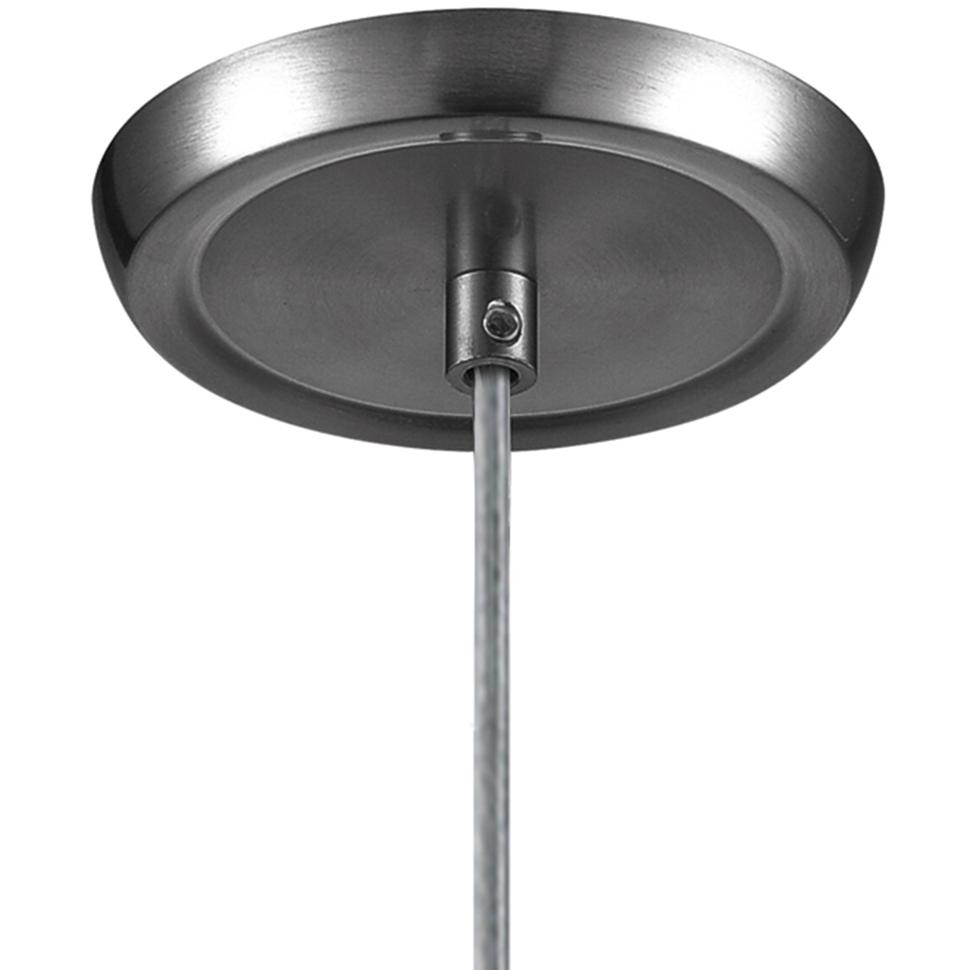 Milan 1 Light 3 inch Satin Nickel Mini Pendant Ceiling Light in White And Blue Glass