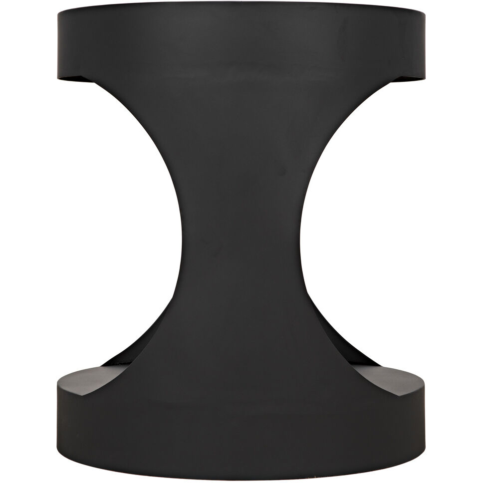 Eclipse 26 X 22 inch Matte Black Side Table, Round