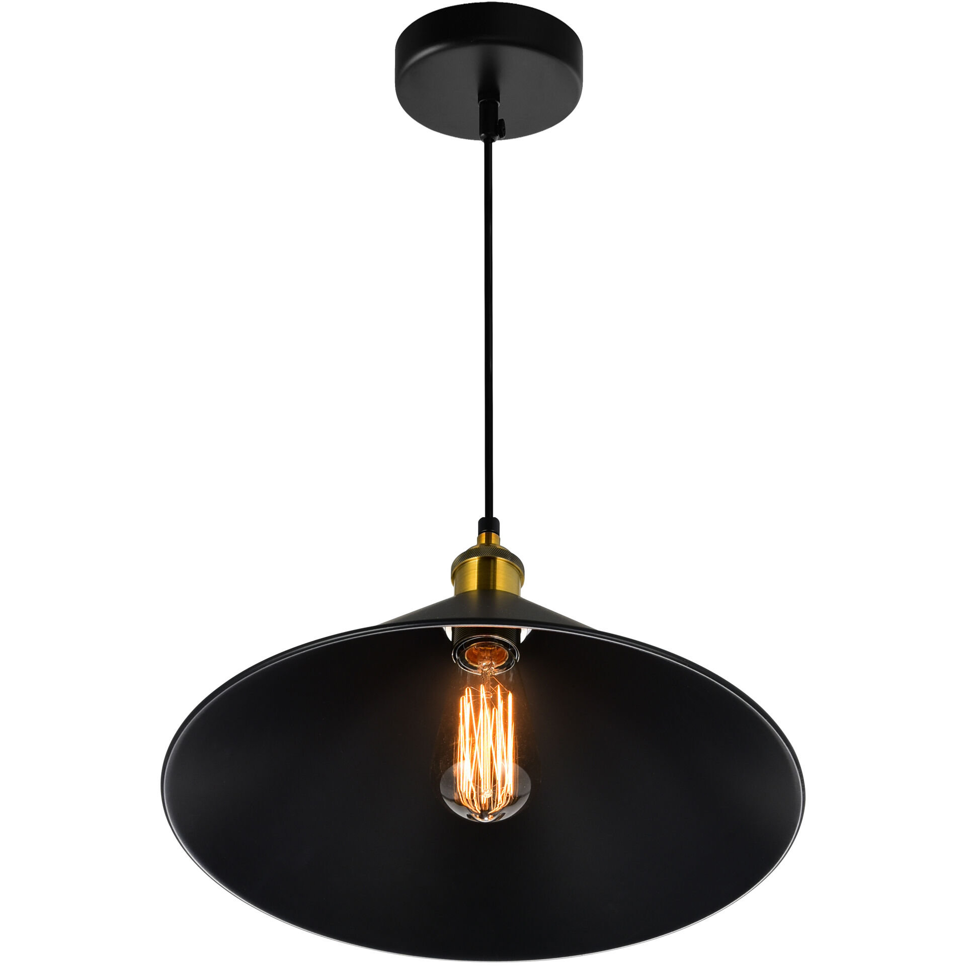 Brave 1 Light 12 inch Black Mini Pendant Ceiling Light
