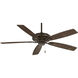 Watt 60 inch Oil Rubbed Bronze with Rustic Wood Blades Ceiling Fan