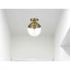 Eclipse 1 Light 10 inch Satin Gold Flush Mount Ceiling Light