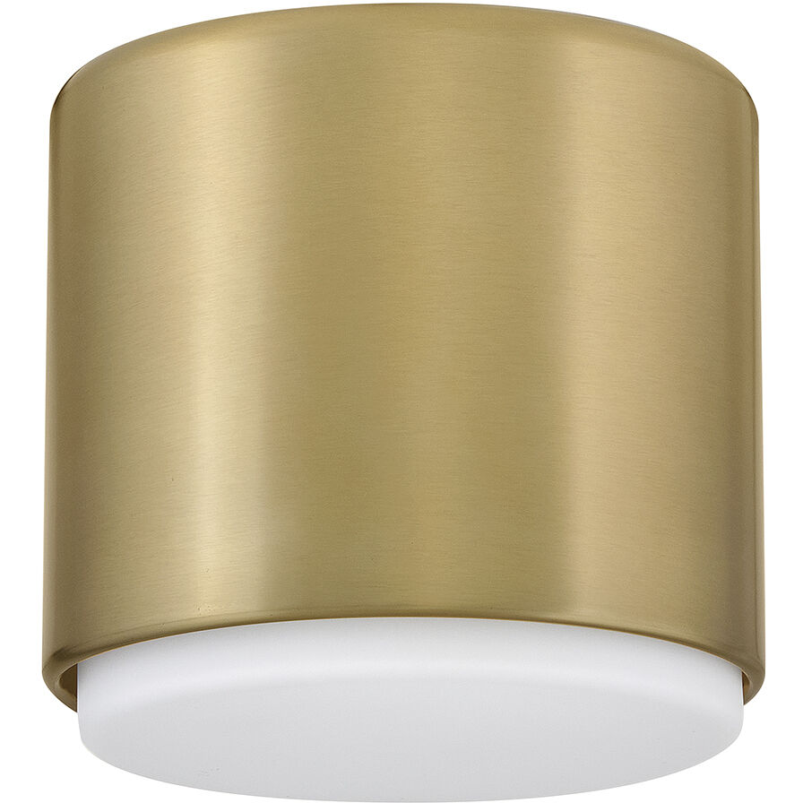 Cedric 1 Light 5.25 inch Lacquered Brass Flush Mount Ceiling Light