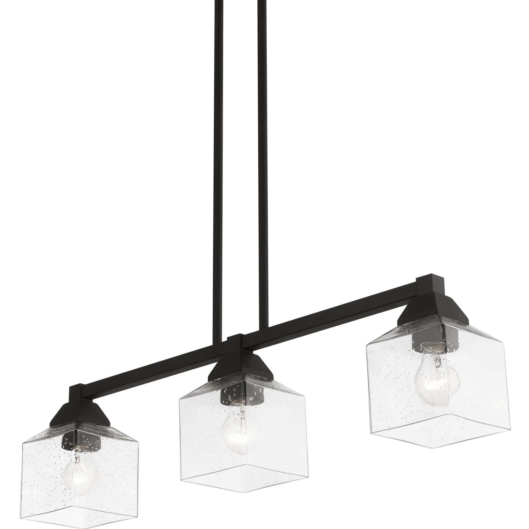 Aragon 3 Light 30 inch Black Linear Chandelier Ceiling Light