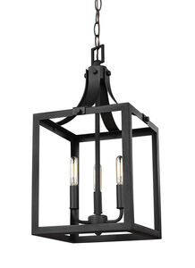 Labette 3 Light 10 inch Black Foyer Pendant Ceiling Light, Small