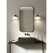 Conic 1 Light 9.33 inch Matte Black Bathroom Wall Light