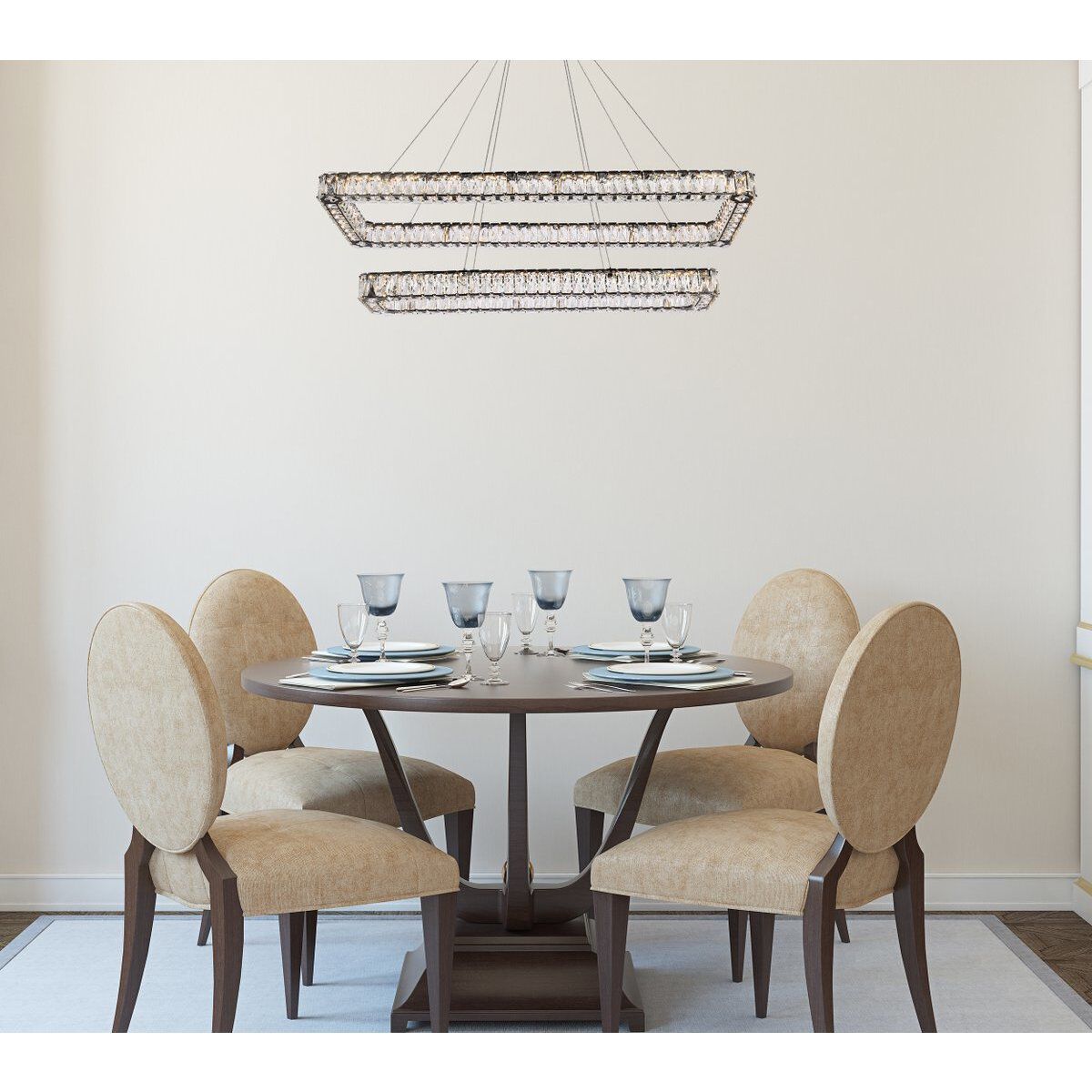 Monroe 2 Light 50 inch Black Pendant Ceiling Light