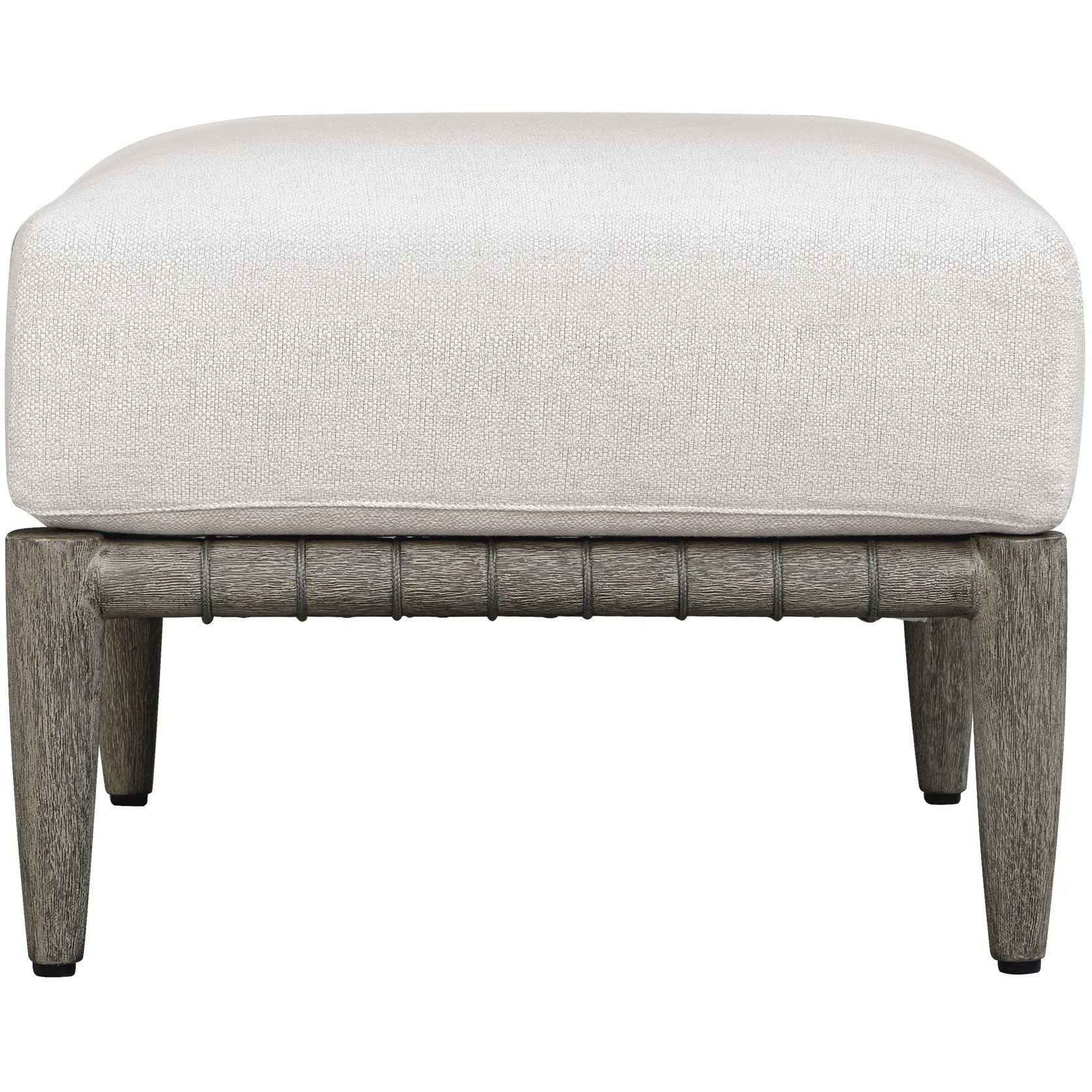 Borneo 16.5 inch Dark Gray and Oyster White Outdoor Ottoman