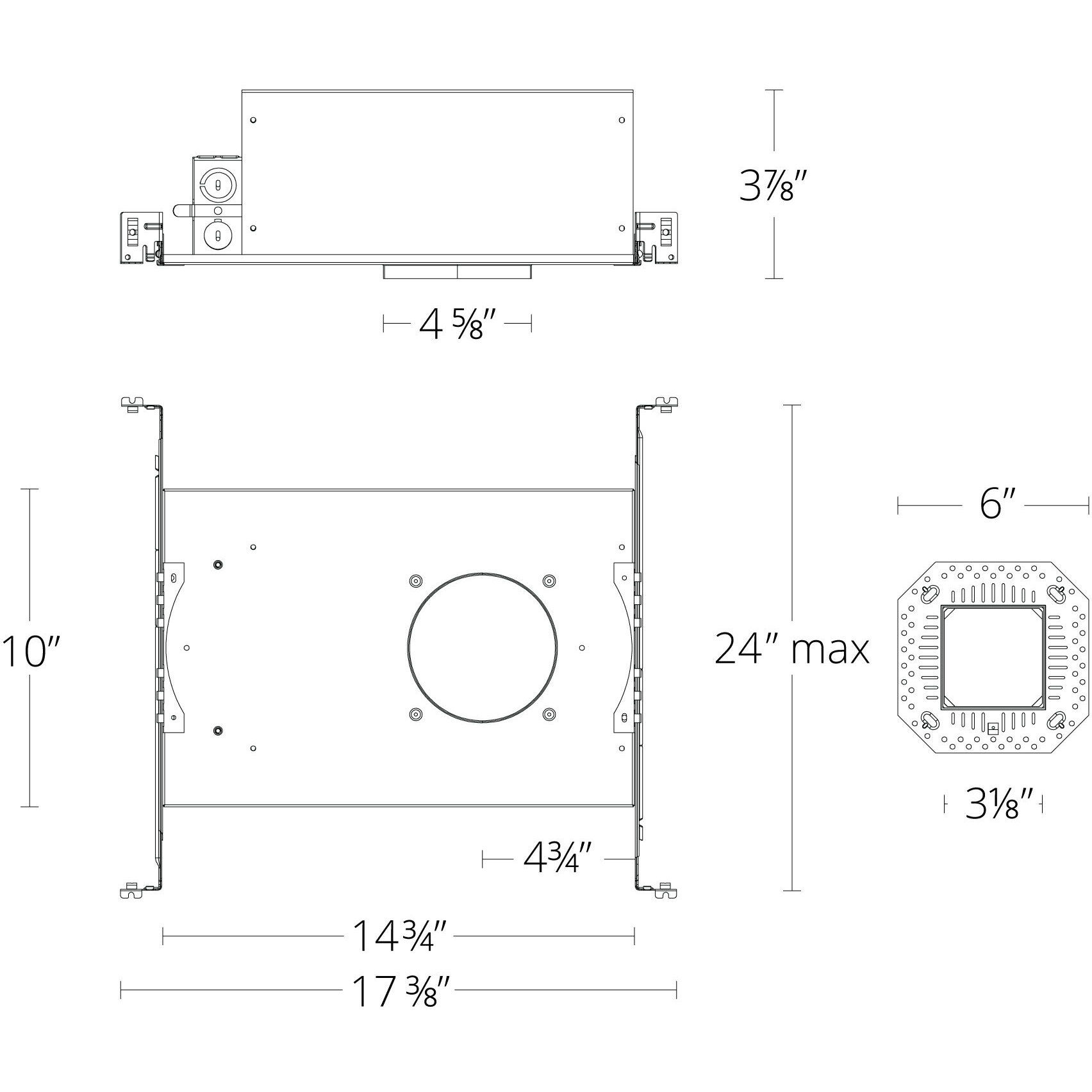 FQ Integrated LED Galvanized Steel Housing, IC Housing Only
