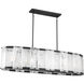 Veil 6 Light 48 inch Dark Matte Black Linear Chandelier Ceiling Light