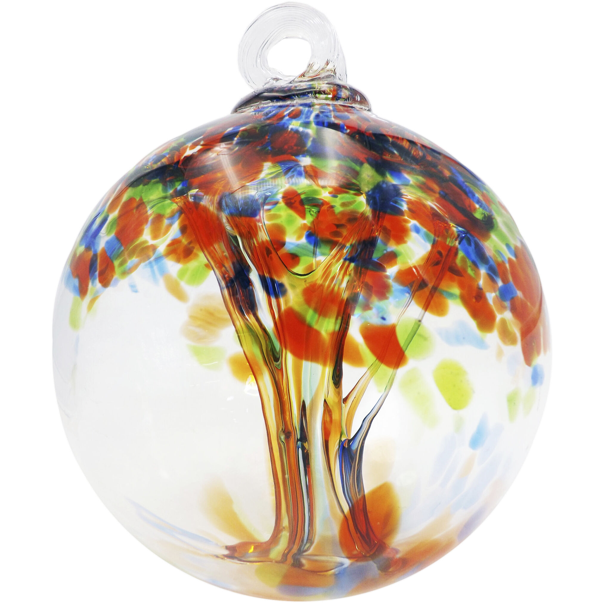 Tree Of Life Multi-color Art Glass Orb