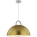Pantheon LED 15.75 inch White Pendant Ceiling Light in Gold
