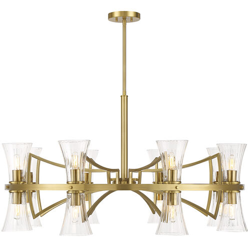 Bennington 16 Light 45 inch Warm Brass Chandelier Ceiling Light