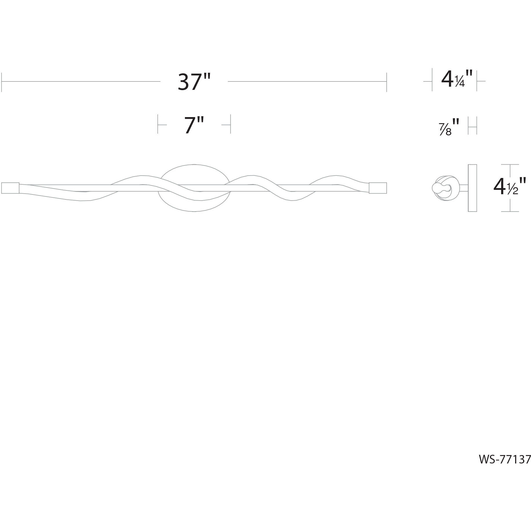 Jasmine LED 37 inch Chrome Bath Vanity & Wall Light, dweLED