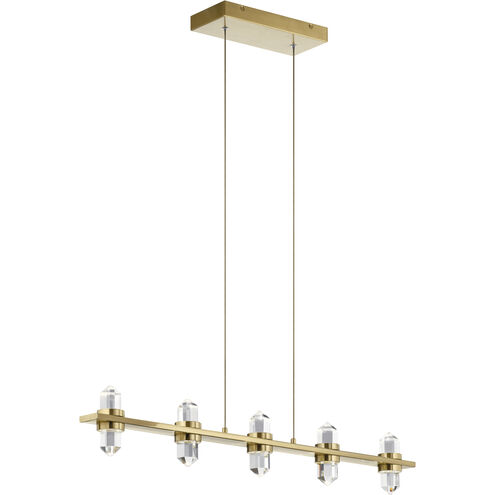 Arabella LED 2.5 inch Champagne Gold Chandelier Ceiling Light, Linear (Single)