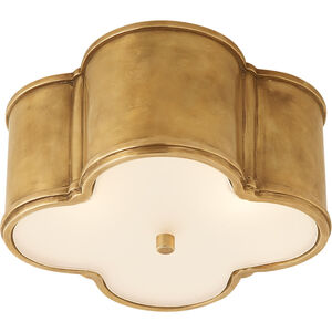Alexa Hampton Basil 2 Light 11.25 inch Natural Brass Flush Mount Ceiling Light, Small