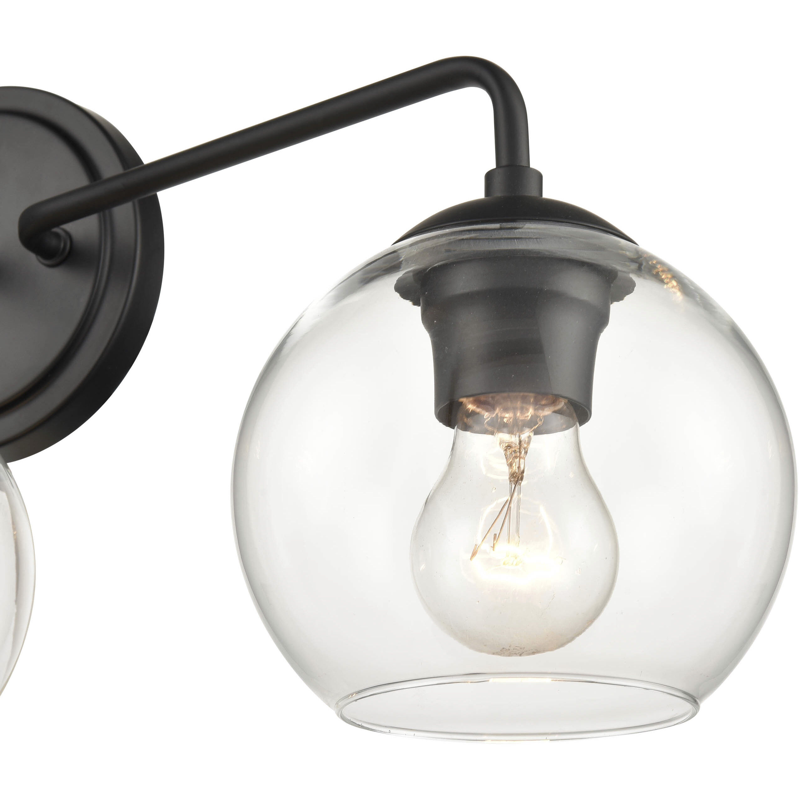 Solmer 3 Light 25.5 inch Matte Black Bathroom Vanity Light Wall Light