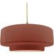 Radiance LED 16.25 inch Canyon Clay and Brushed Brass Pendant Ceiling Light