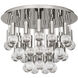 Jonathan Adler Milano 1 Light 15 inch Polished Nickel Flushmount Ceiling Light, Lucite Accents