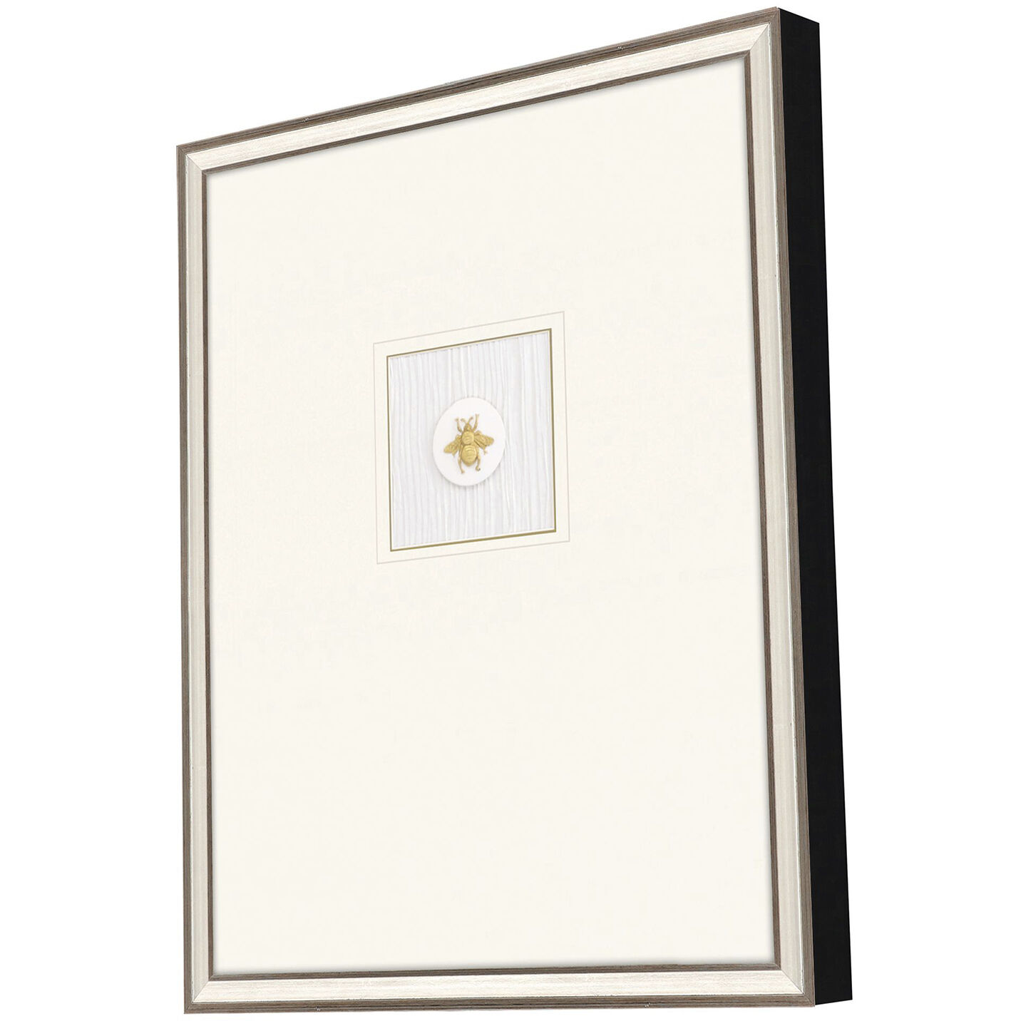 Beetle Intaglio Bumblebee Intaglio Butterfly Intaglio Dragonfly Intaglio Metallic and White Framed Art