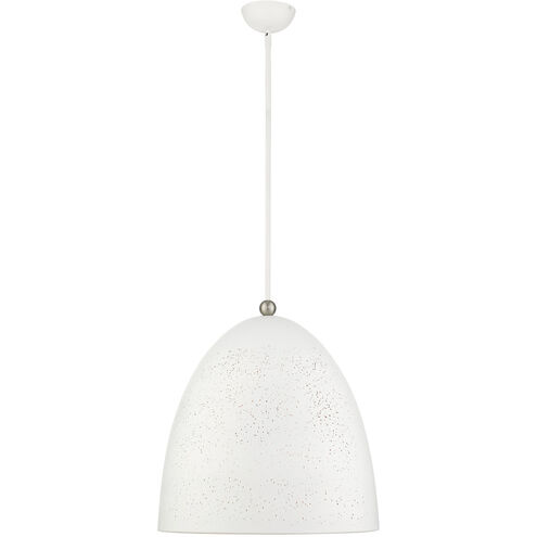 Arlington 3 Light 19 inch White with Brushed Nickel Accents Pendant Ceiling Light